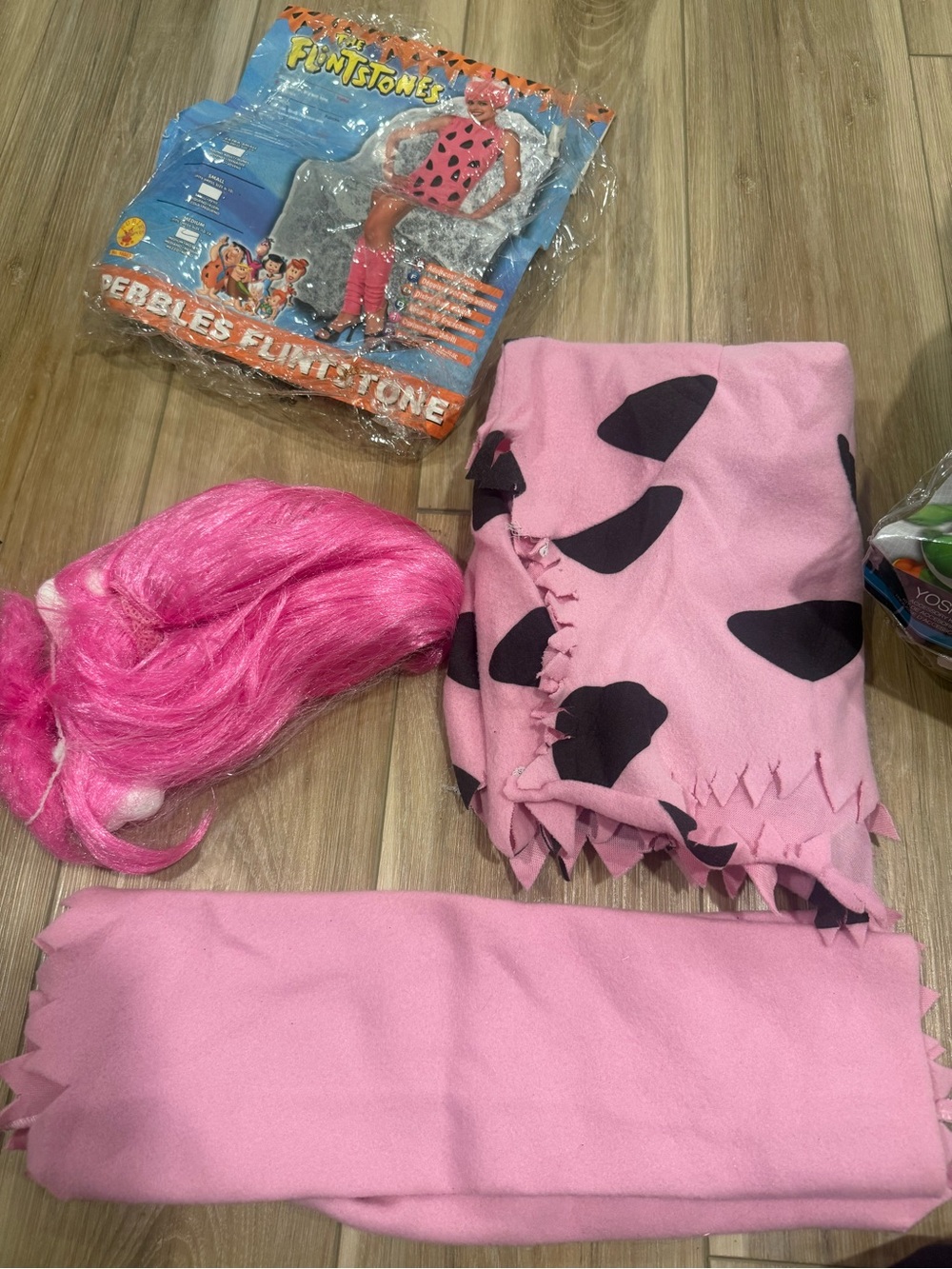 Pebbles Pink Costume Set with Wig, Medium